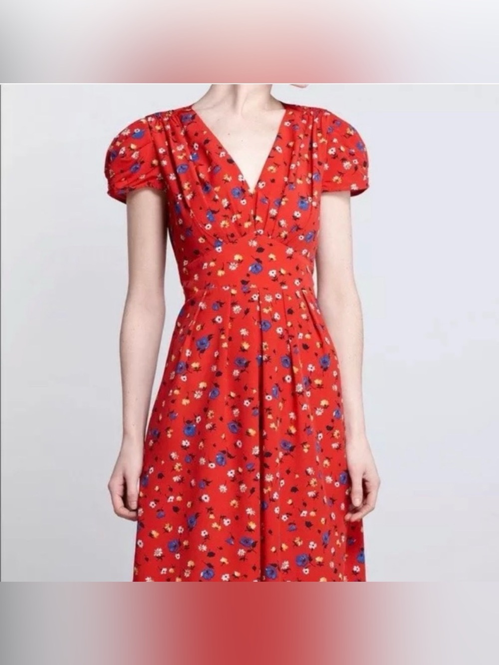 Hi There from Karen aWalker Red Floral Dress size 12